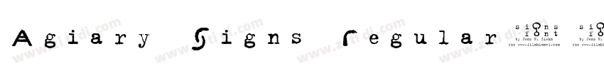 Agiary Signs Regular字体转换
